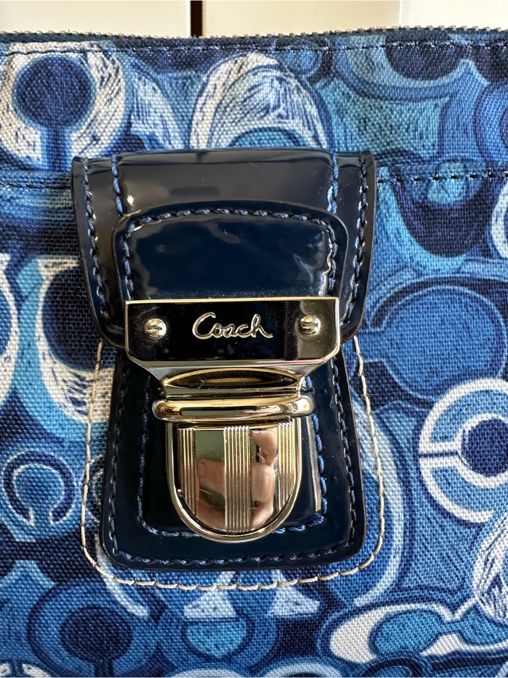 Coach Poppy Hippie Glam Signature Print Crossbody Swingpack in Blue - Picture 3 of 7